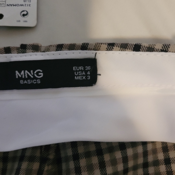 Nwt Mango Check Suit Pants - Picture 2 of 4